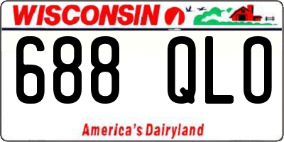 WI license plate 688QLO