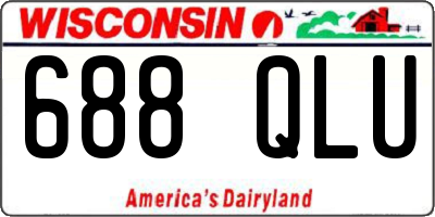 WI license plate 688QLU