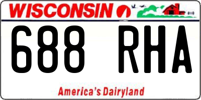 WI license plate 688RHA