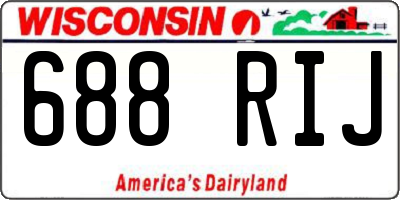 WI license plate 688RIJ