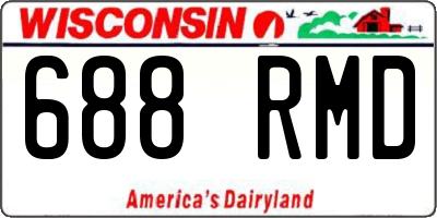 WI license plate 688RMD
