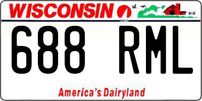 WI license plate 688RML