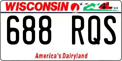 WI license plate 688RQS