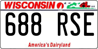 WI license plate 688RSE