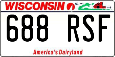 WI license plate 688RSF