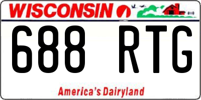 WI license plate 688RTG
