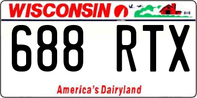 WI license plate 688RTX