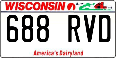 WI license plate 688RVD