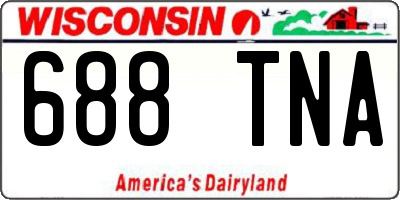 WI license plate 688TNA