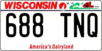 WI license plate 688TNQ