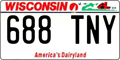 WI license plate 688TNY