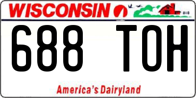 WI license plate 688TOH