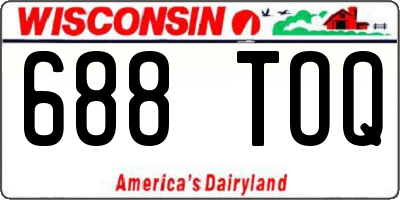WI license plate 688TOQ