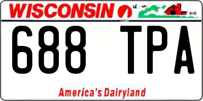 WI license plate 688TPA