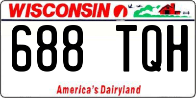 WI license plate 688TQH