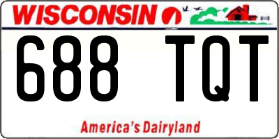 WI license plate 688TQT