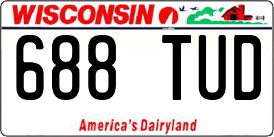 WI license plate 688TUD