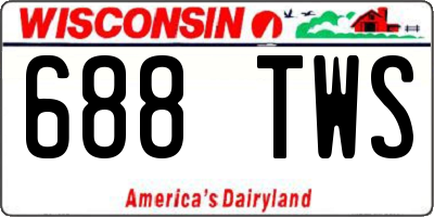 WI license plate 688TWS