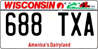 WI license plate 688TXA