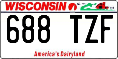 WI license plate 688TZF