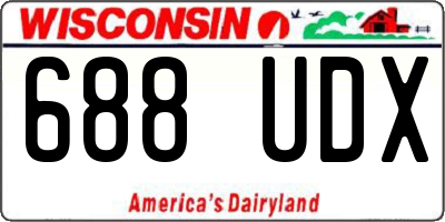 WI license plate 688UDX