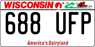 WI license plate 688UFP