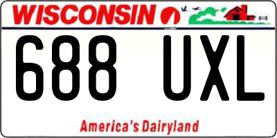 WI license plate 688UXL