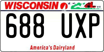 WI license plate 688UXP