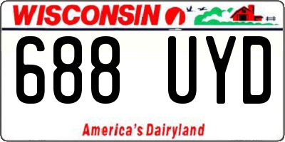 WI license plate 688UYD