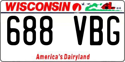 WI license plate 688VBG