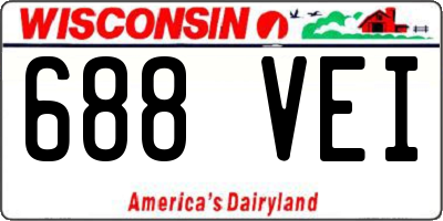WI license plate 688VEI