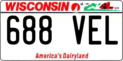 WI license plate 688VEL
