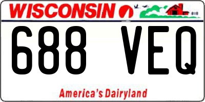 WI license plate 688VEQ