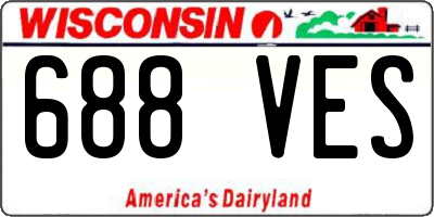 WI license plate 688VES