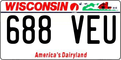 WI license plate 688VEU