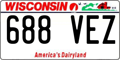 WI license plate 688VEZ