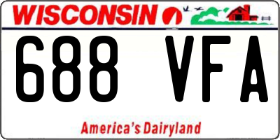 WI license plate 688VFA