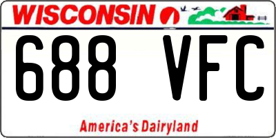 WI license plate 688VFC