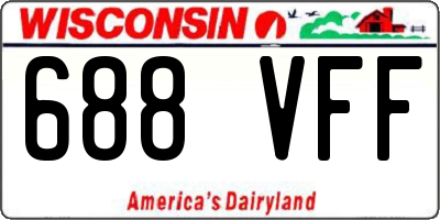 WI license plate 688VFF
