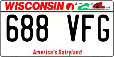 WI license plate 688VFG
