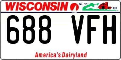 WI license plate 688VFH