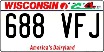 WI license plate 688VFJ