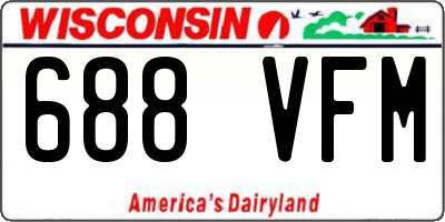 WI license plate 688VFM