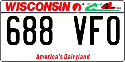 WI license plate 688VFO