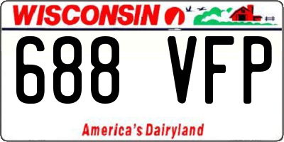 WI license plate 688VFP