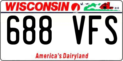 WI license plate 688VFS