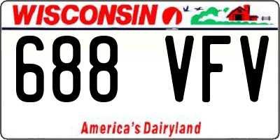 WI license plate 688VFV