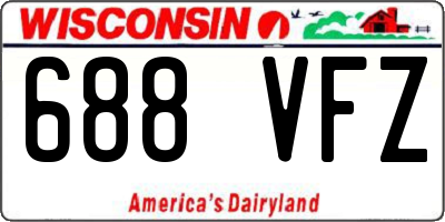 WI license plate 688VFZ