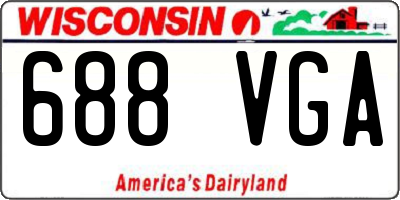 WI license plate 688VGA