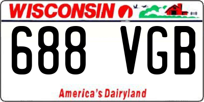 WI license plate 688VGB